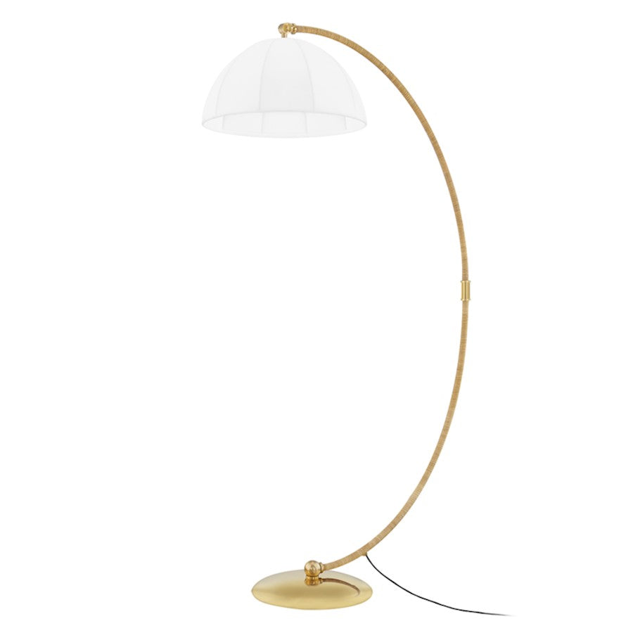 Hudson Valley Montague 1 Light Floor Lamp, Aged Brass - L1668-AGB