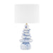 Hudson Valley Fenton 1-Lt Table Lamp, Brass/Ceramic Blue/White - L1736-AGB-CMB