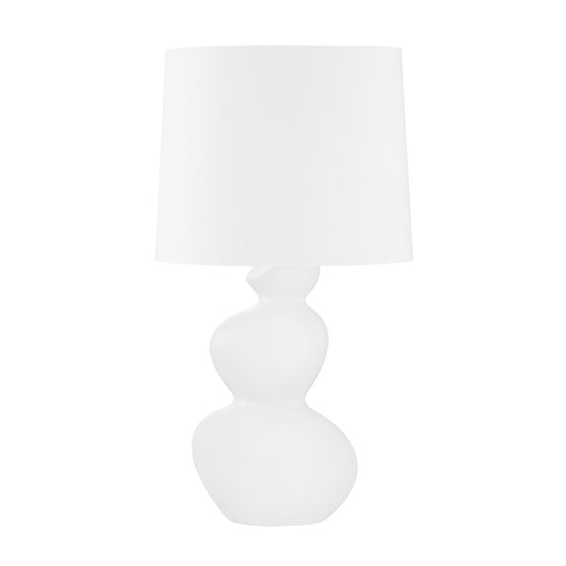 Hudson Valley Kingsley 1-Lt Table Lamp, Brass/Satin White/White - L1737-AGB-CSW