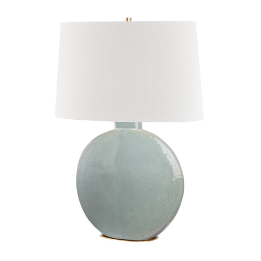 Hudson Valley Kimball 1 Light Table Lamp, Brass/Gray/White - L1840-AGB-GRY