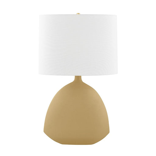 Hudson Valley Utica 1 Light Table Lamp, Brass/Golden Olive/White - L1846-AGB-CGO