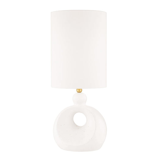 Hudson Valley Penonic 1 Light Table Lamp, Brass/White Ceramic - L1850-AGB-CWS