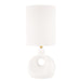 Hudson Valley Penonic 1 Light Table Lamp, Brass/White Ceramic - L1850-AGB-CWS