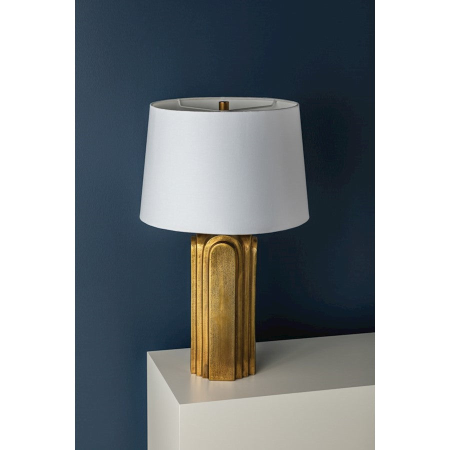 Bergman Table Lamp, Aged Brass