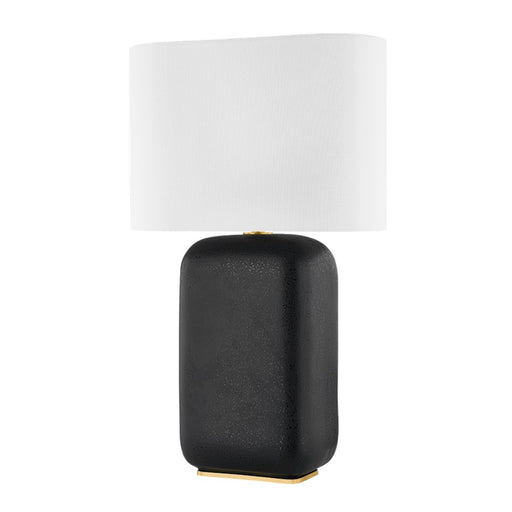 Hudson Valley Arthur 1 Light Table Lamp, Brass/Black Lava/White - L1919-AGB-CBV