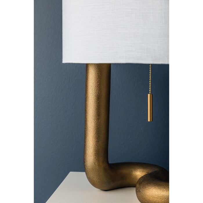 Hudson Valley Armonk 1 Light Table Lamp, Aged Brass