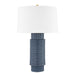 Hudson Valley Broderick 1 Light Table Lamp, Brass/GY Blue/White - L1956-AGB-CGR