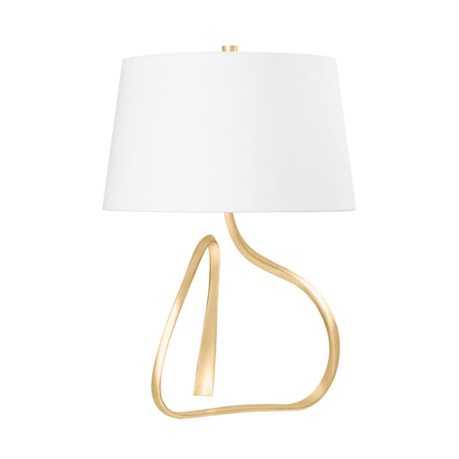Hudson Valley Tharold 1 Light Table Lamp in Vintage Gold Leaf/White - L2018-VGL