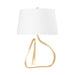 Hudson Valley Tharold 1 Light Table Lamp in Vintage Gold Leaf/White - L2018-VGL