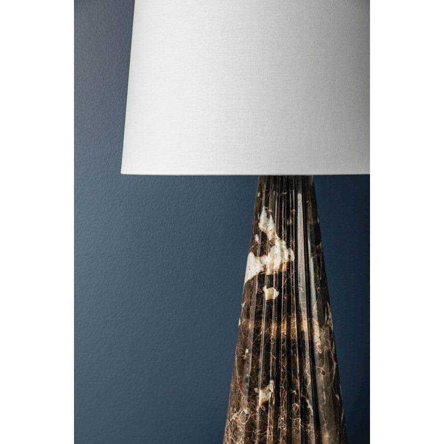 Fanny Table Lamp, Aged Brass/White