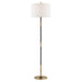 Hudson Valley Bowery 1 Light Floor Lamp, Aged Old Bronze/White - L3724-AOB-CE