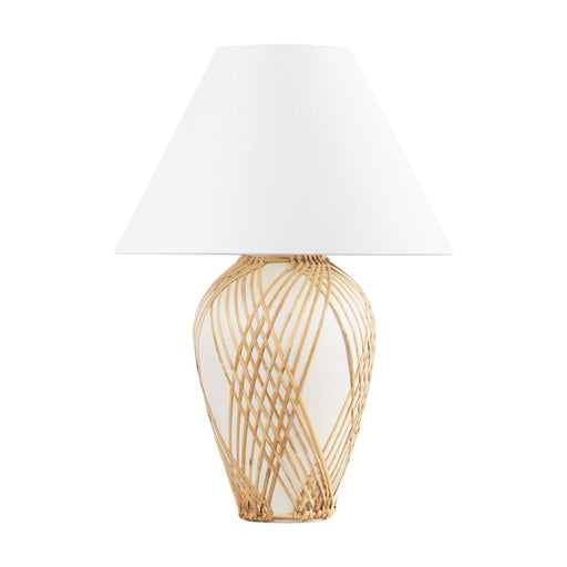 Hudson Valley Bayonne 1Lt Table Lamp, Gold/White/Rattan/White - L7630-VGL-CWR