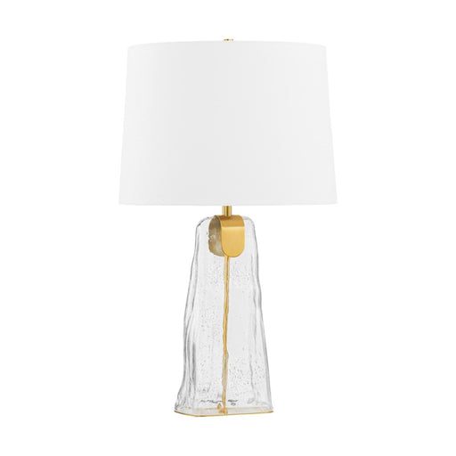 Hudson Valley Midura 1 Light Table Lamp, Aged Brass/White - L8428-AGB