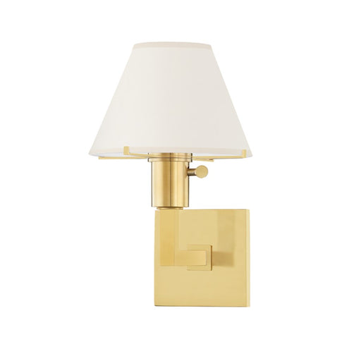 Hudson Valley Leeds 1 Light Wall Sconce, Aged Brass - MDS130-AGB