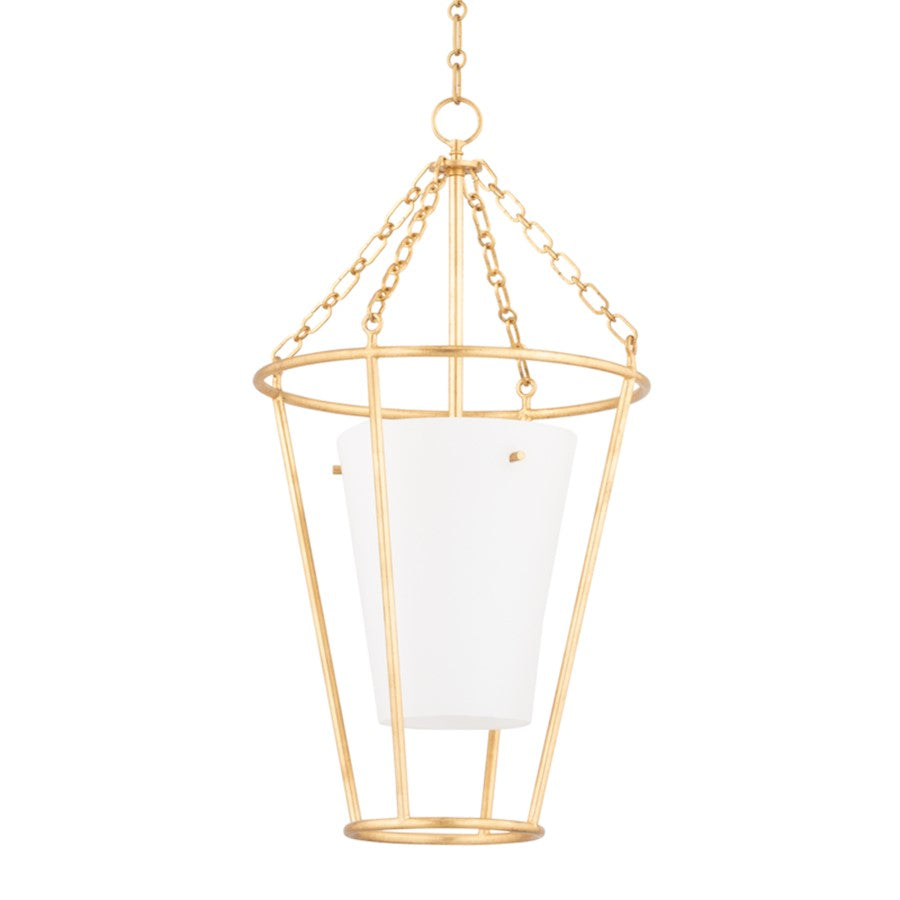 Hudson Valley Worchester 1 Light 18" Chandelier, Vintage Gold Leaf - MDS211-VGL