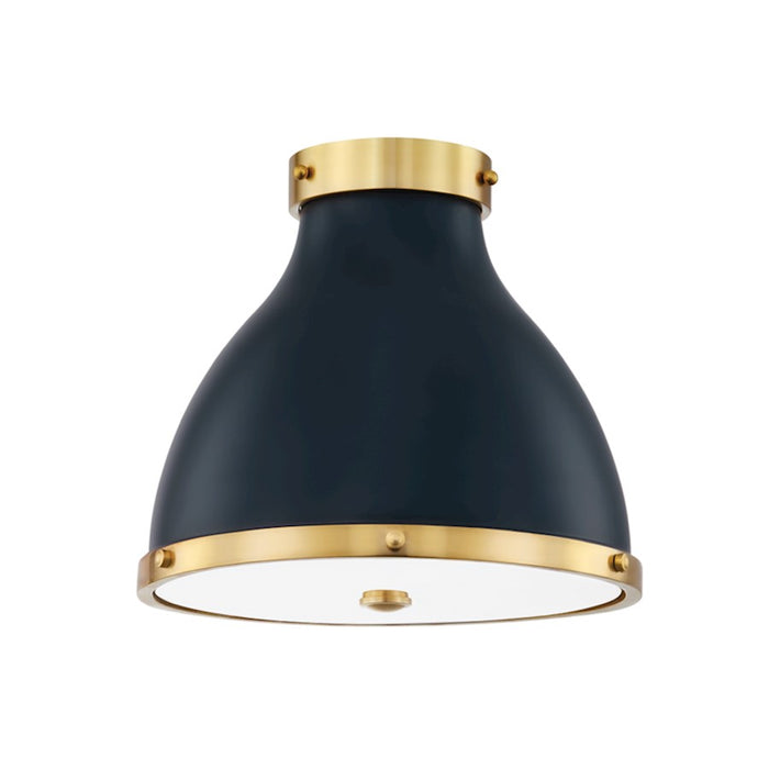 Hudson Valley Painted No. 3, 2 Light Flush Mount, Brass/Blue - MDS360-AGB-DBL
