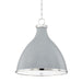 Hudson Valley Painted No. 3, 3 Light Large Pendant, Nickel/Gray - MDS362-PN-PG