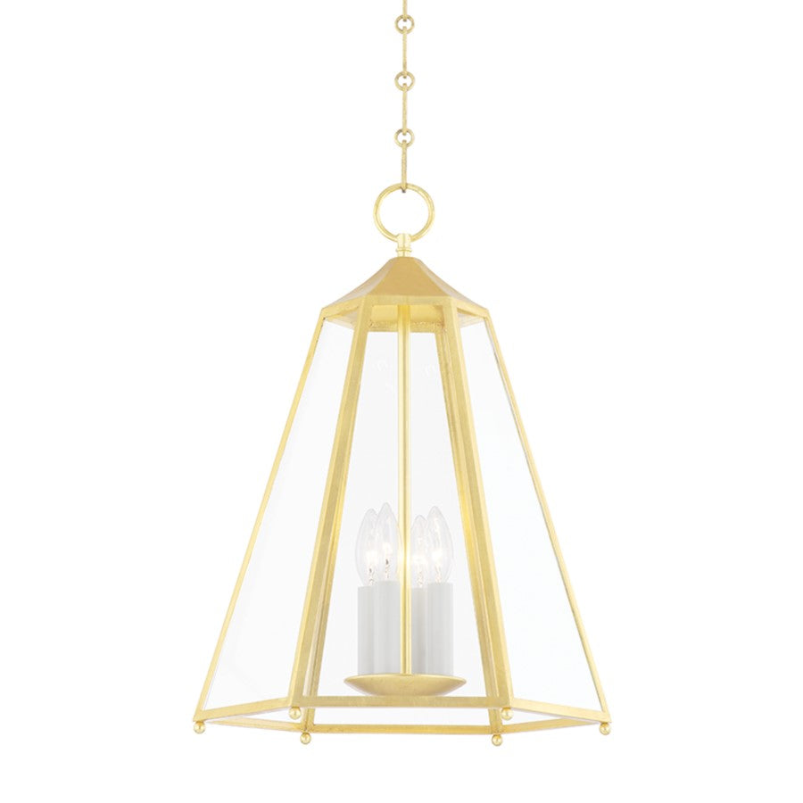 Hudson Valley Nottingham 4 Light Chandelier, Gold Leaf - MDS411-GL