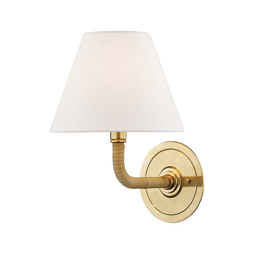 Hudson Valley Curves No.1 1 Light Wall Sconce, Aged Brass - MDS500-AGB