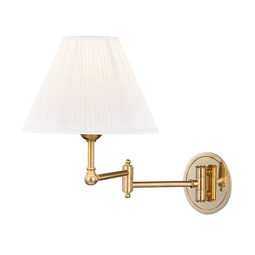 Hudson Valley Signature No.1 1 Light Wall Sconce, Aged Brass - MDS603-AGB