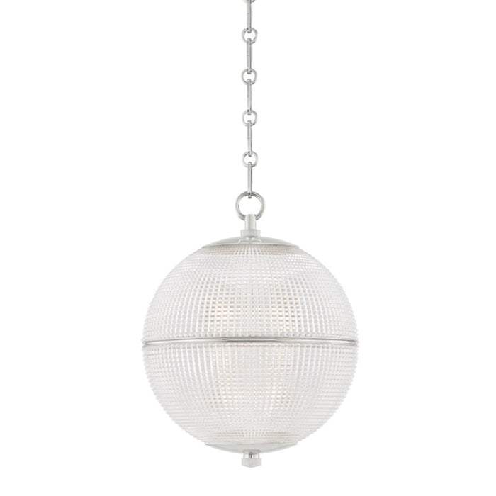 Hudson Valley Sphere No. 3 1 Light Small Pendant, Polished Nickel - MDS800-PN