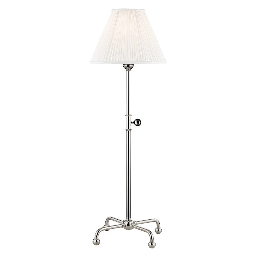 Hudson Valley Classic No.1 Table Lamp/Metal Shade, Nickel - MDSL107-PN-MS