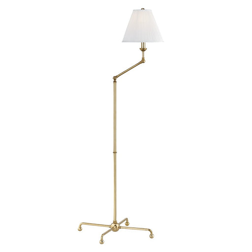 Hudson Valley Classic No.1 1 Light Floor Lamp, Aged Brass - MDSL108-AGB-MS
