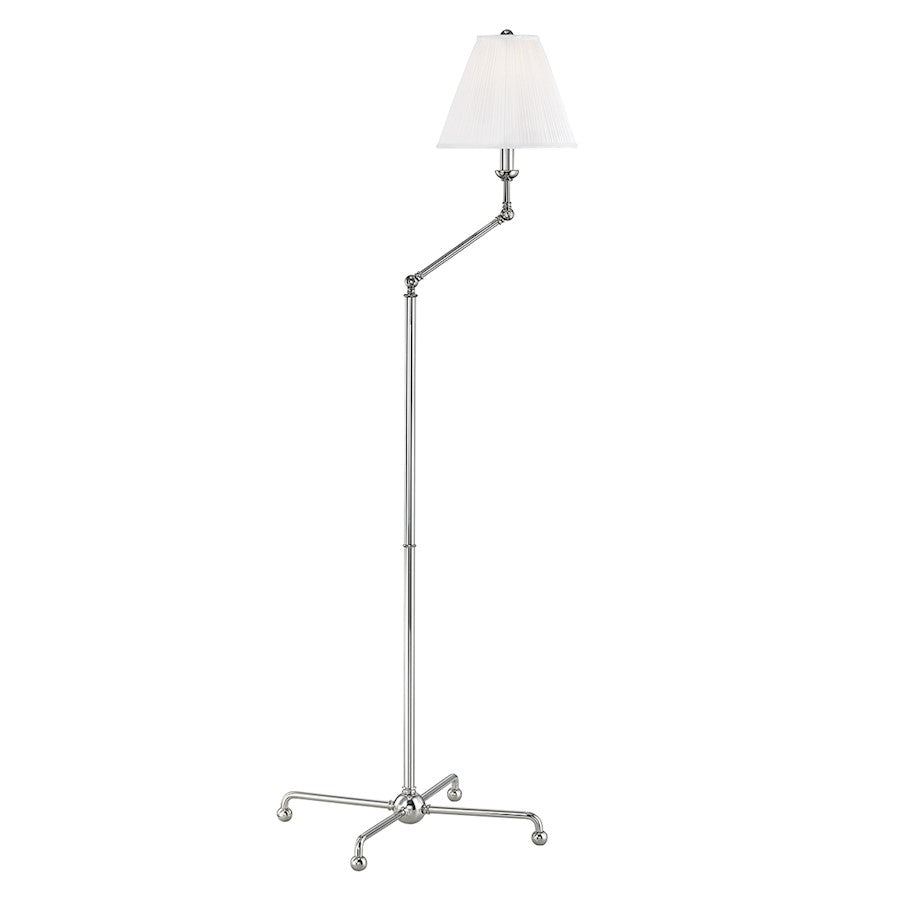 Hudson Valley Classic No.1 Floor Lamp/Metal Shade, Nickel - MDSL108-PN-MS