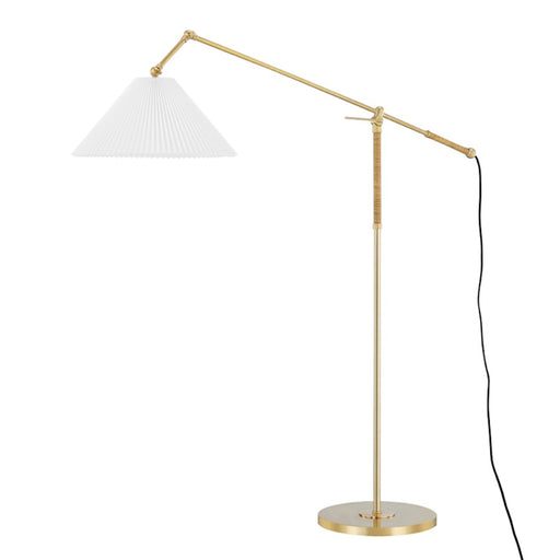 Hudson Valley Dorset 1 Light Floor Lamp, Aged Brass - MDSL512-AGB