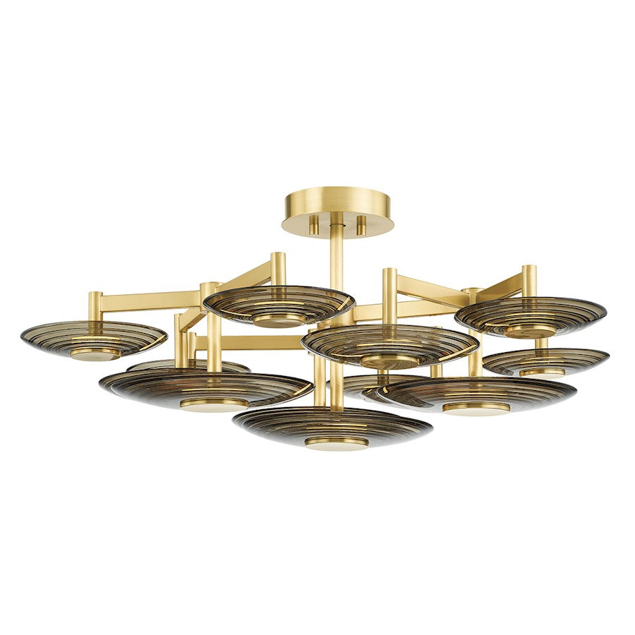 Hudson Valley Griston 9 Light Semi Flush, Aged Brass - PI1892609-AGB