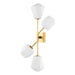 Hudson Valley Tring 4 Light Wall Sconce in Aged Brass/White - PI1894104-AGB