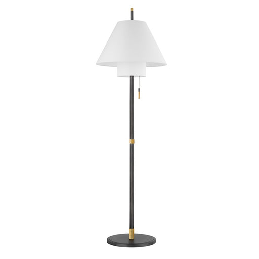Hudson Valley Glenmoore 1 Light Floor Lamp, Aged Brass/White - PIL1899401-AGB-DB