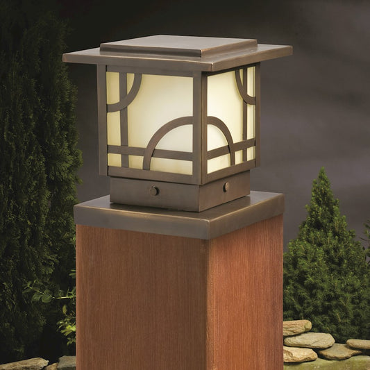 Kichler Larkin Estates 12V Deck Post Light, Olde Bronze - 15474OZ