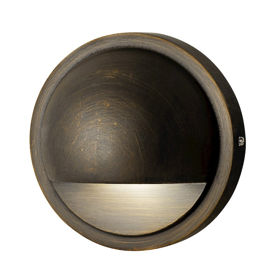 Kichler LED Integrated Half-Moon Deck Light, Centennial Brass