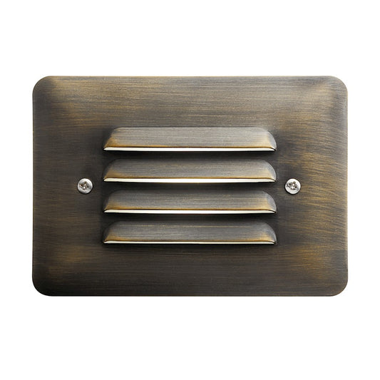 Kichler LED Integrated Louvered Step Light, Centennial Brass