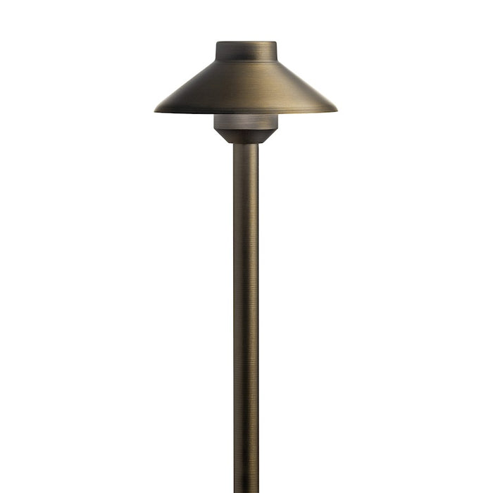 Kichler LED Integrated Stepped Dome Path Light, Centennial Brass