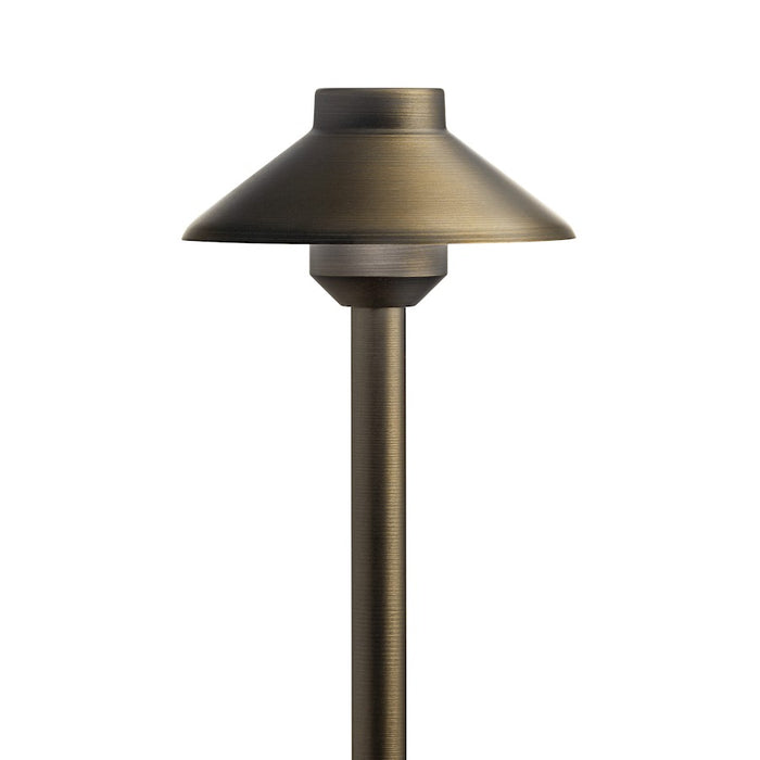 Kichler LED Integrated Stepped Dome Path Light, Centennial Brass