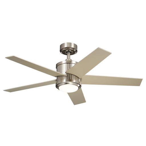 Kichler Brahm Ceiling Fan, Brushed Stainless Steel/Etched Cased Opal - 300048BSS
