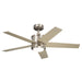 Kichler Brahm Ceiling Fan, Brushed Stainless Steel/Etched Cased Opal - 300048BSS