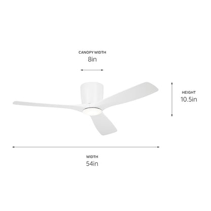 Kichler Volos Ceiling Fan, Frosted White Polycarbonate Lens