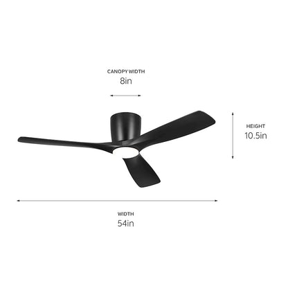 Kichler Volos Ceiling Fan, Frosted White Polycarbonate Lens