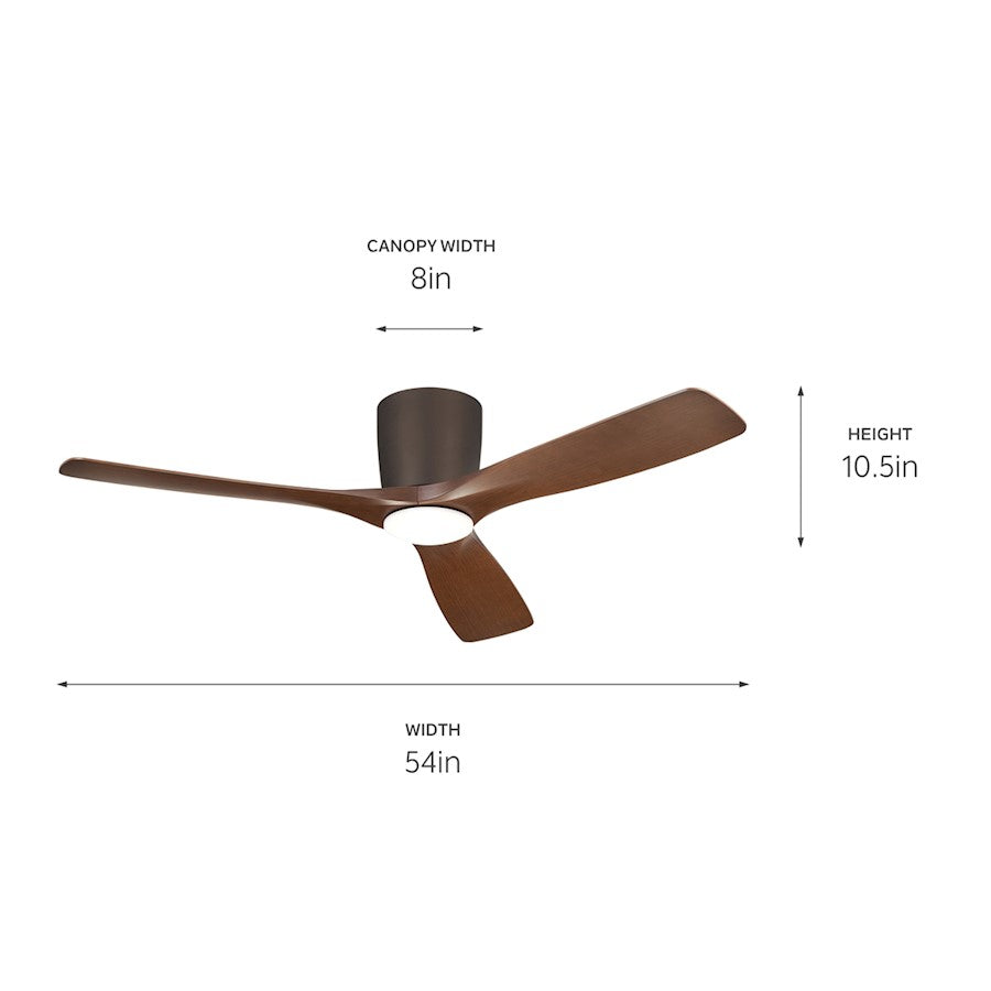 Kichler Volos Ceiling Fan, Frosted White Polycarbonate Lens