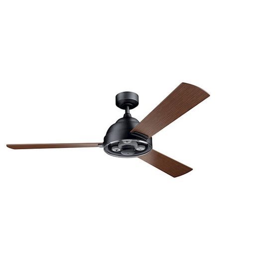 Kichler Pinion 60" Fan, Distressed Black and Auburn Stained Blades - 300253DBK