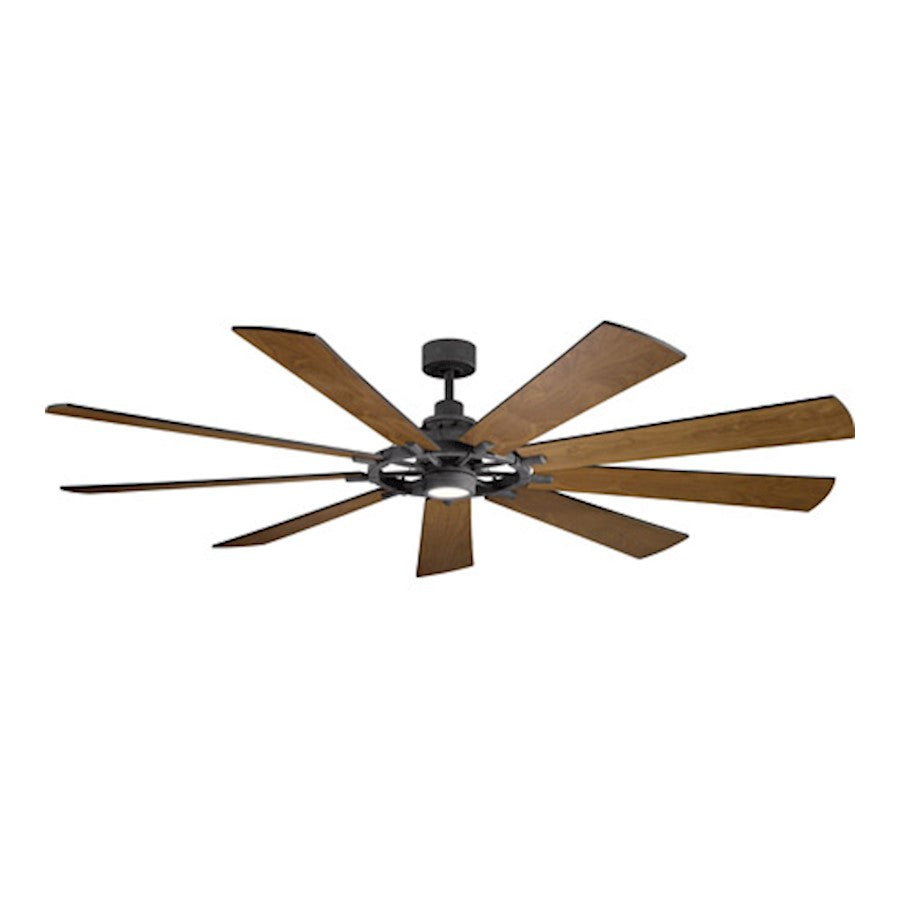 Kichler Gentry XL LED 85" Fan, Distressed Black - 300285DBK