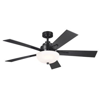 Kichler Vinea 52" Vinea Fan, Satin Black/Frosted - 300345SBK