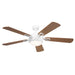Kichler Humble 60" Fan, White/Frosted - 300415WH