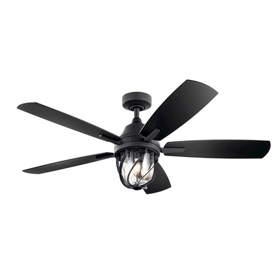 Kichler Lydra 52" Fan, LED, Distressed Black - 310073DBK