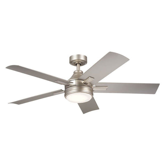 Kichler Tide 52" Tide Weather Fan, Brushed Nickel/Frosted - 310126NI