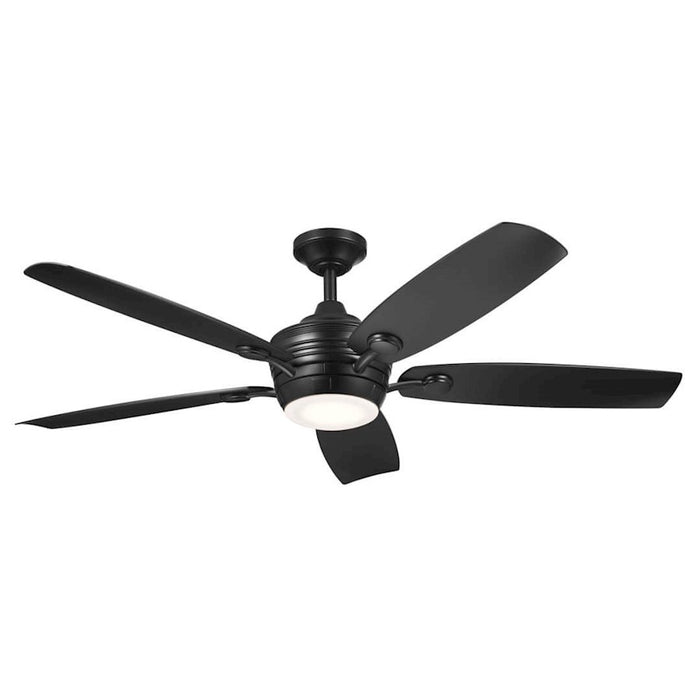 Kichler Tranquil 56" Tranquil Weather Fan, Satin Black/Frosted - 310130SBK