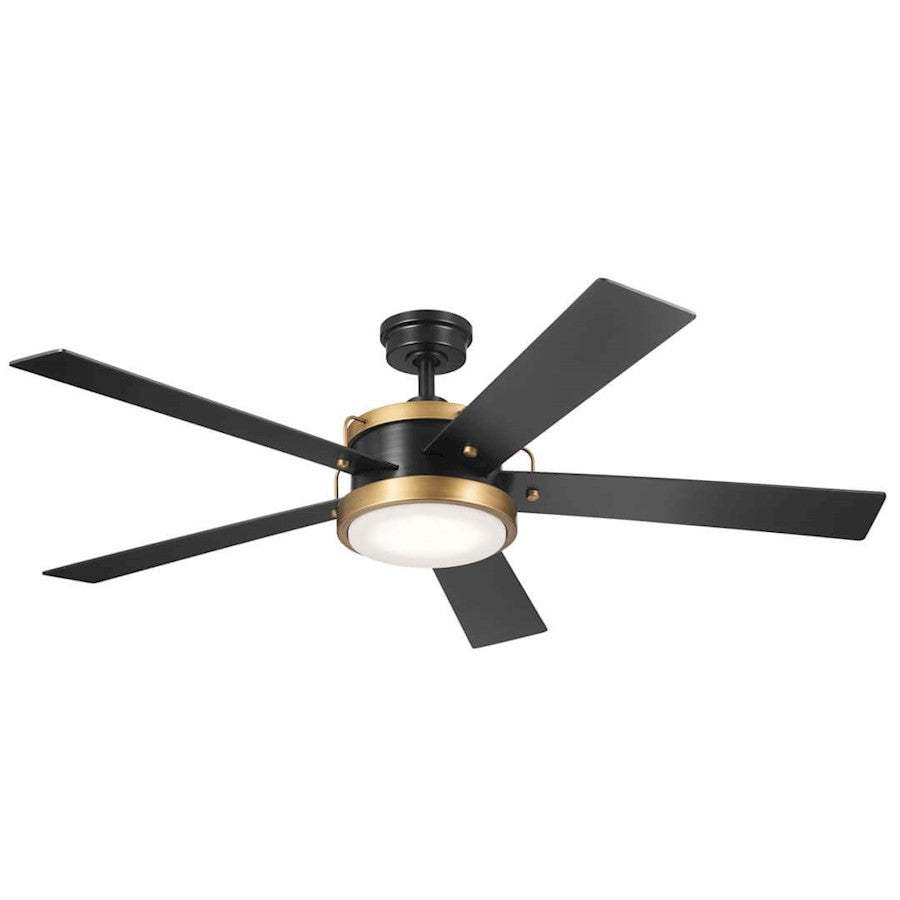 Kichler Salvo 56" Fan, Satin Black/Frosted - 330045SBK